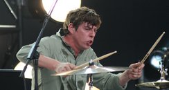 Patrick Carney of The Black Keys performing live 