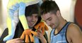 Mac George and Tom Parker at the airport